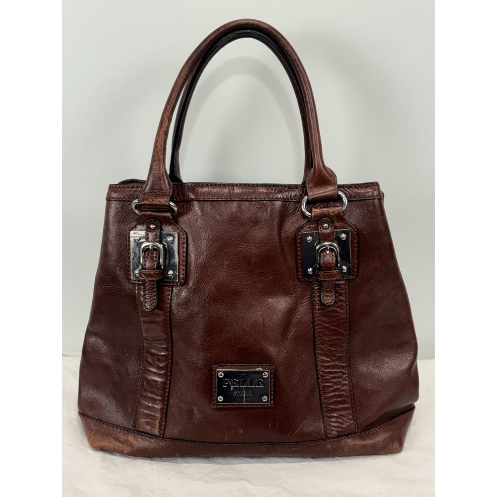 Vtg Wilsons Pelle Studio Burgundy Leather Shoulder Bag Purse Oxblood READ